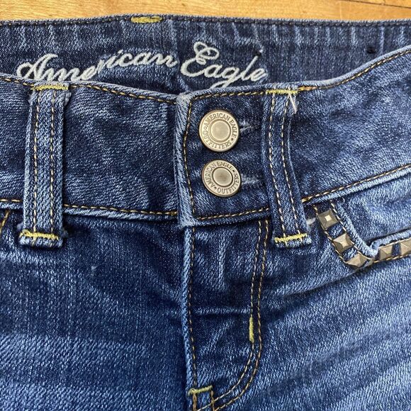 American Eagle Jeans Women’s Size 00 Regular Stretch Artist  Studs 1 Missing - Picture 6 of 14